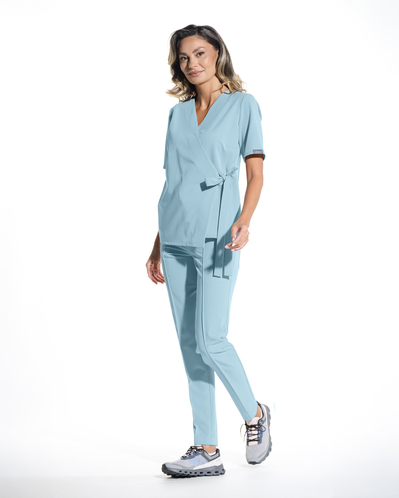 ANAIS Blue Scrub Top - Image 4