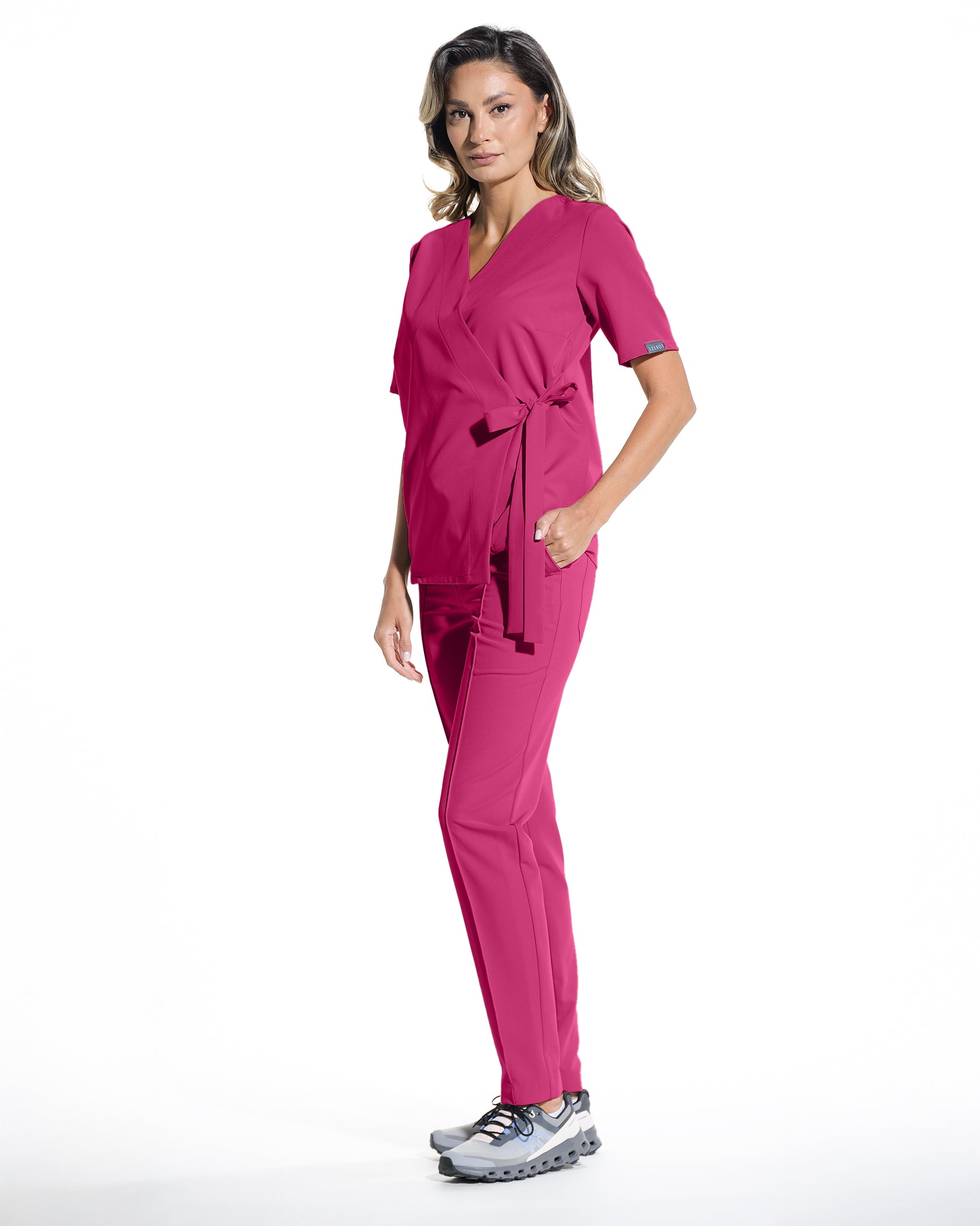 ANAIS Magenta Scrub Top - Image 3