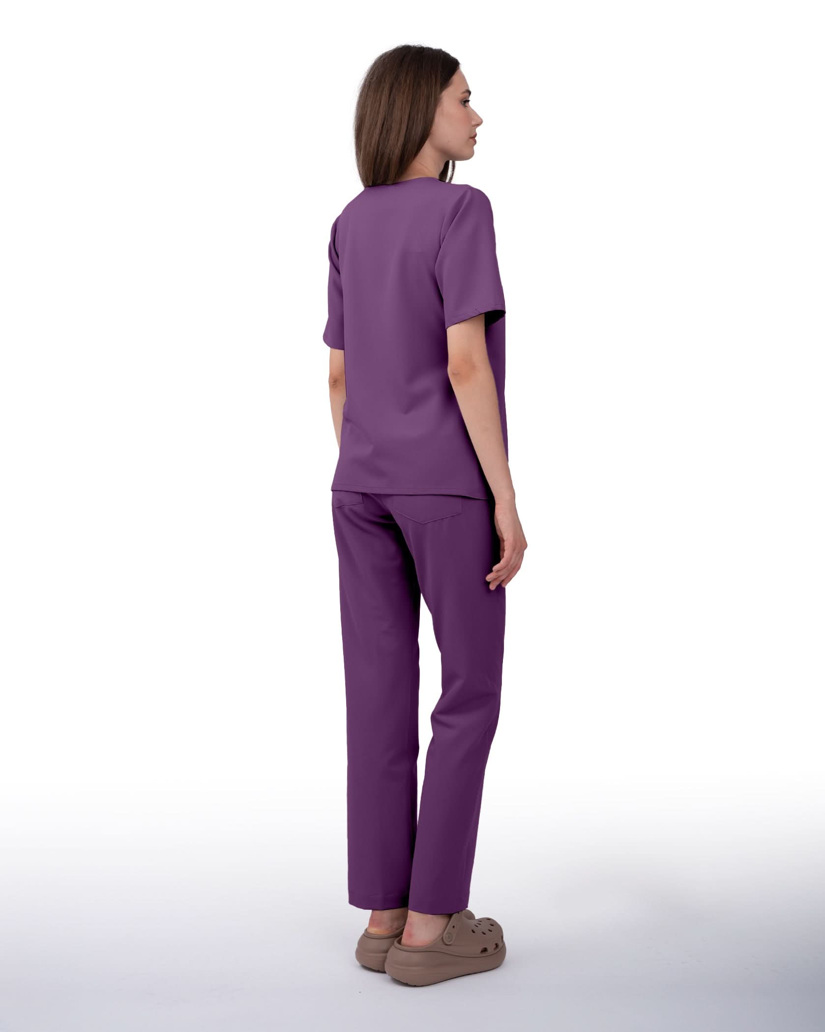 ANAIS Plum Scrub Top - Image 3