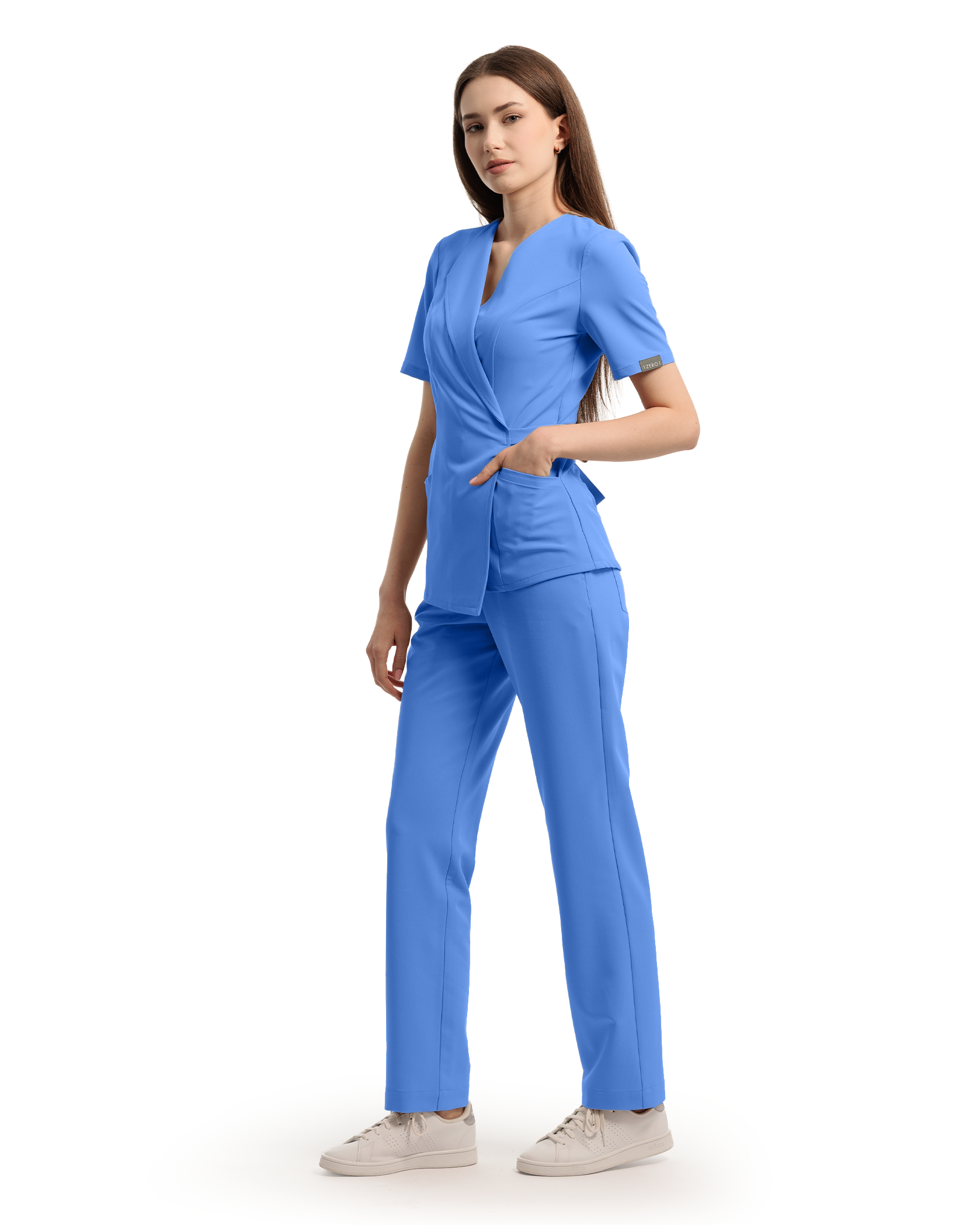 SIENA Sky Blue Scrub Top - Image 3