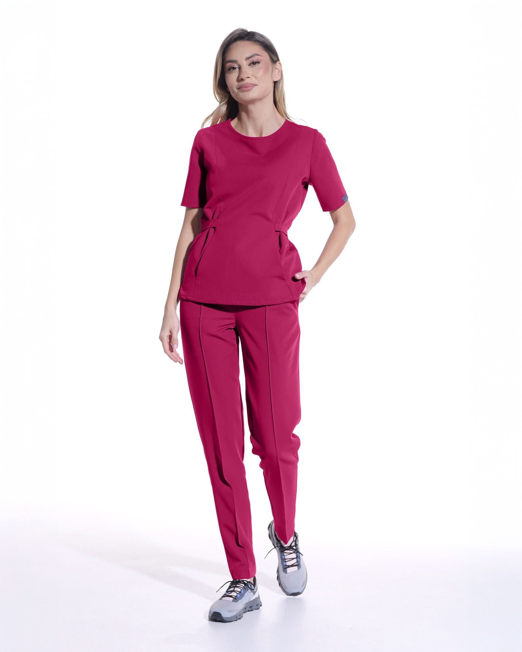 Bluza medicala THALYA magenta - 1zero1.ro