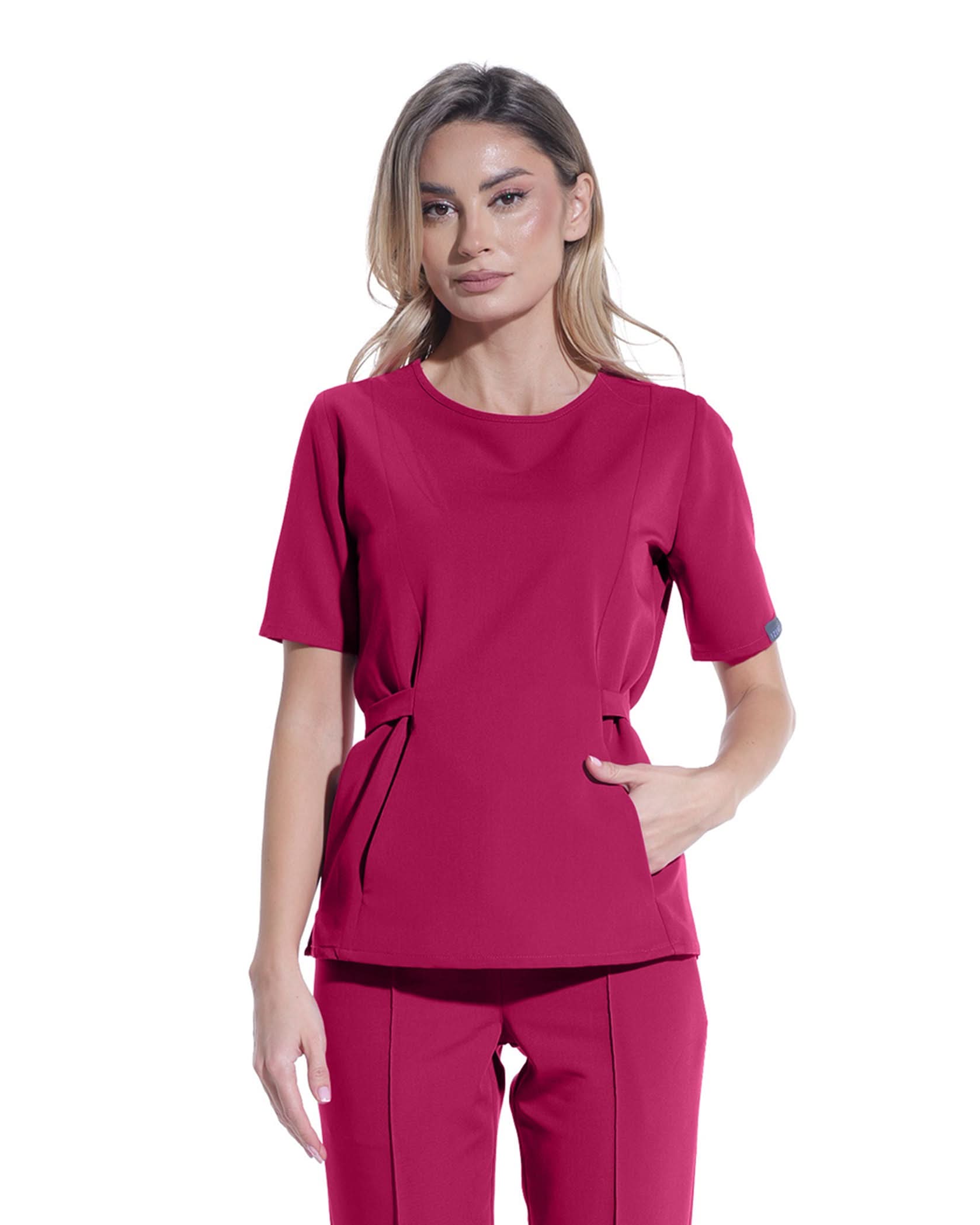 Bluza medicala THALYA magenta - 1zero1.ro