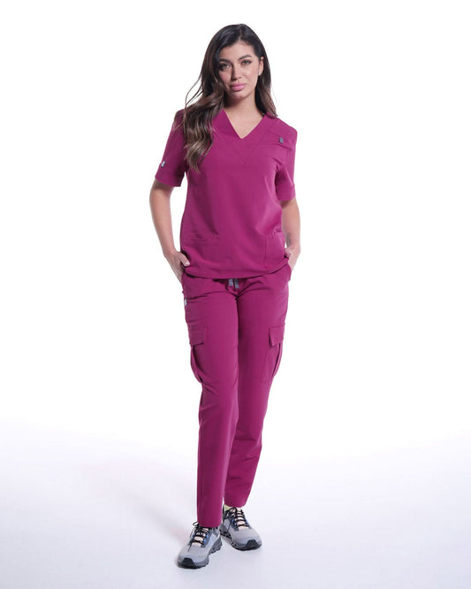 Bluza medicala VERSO fuchsia - 1zero1.ro