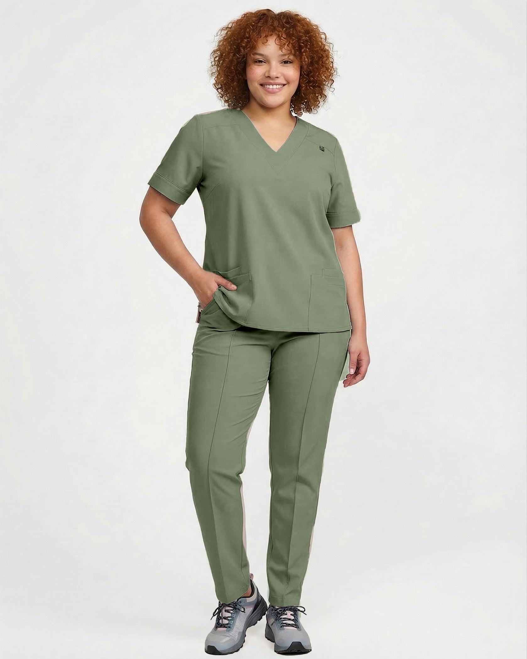 VERSO Olive Scrub Top - Image 5