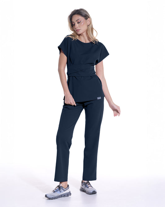 CELESTE navy medical top
