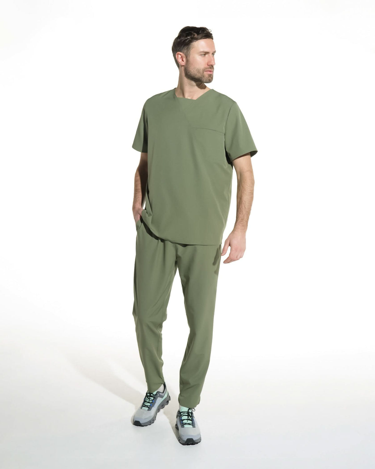 Men's RIZZ olive medical scrubs