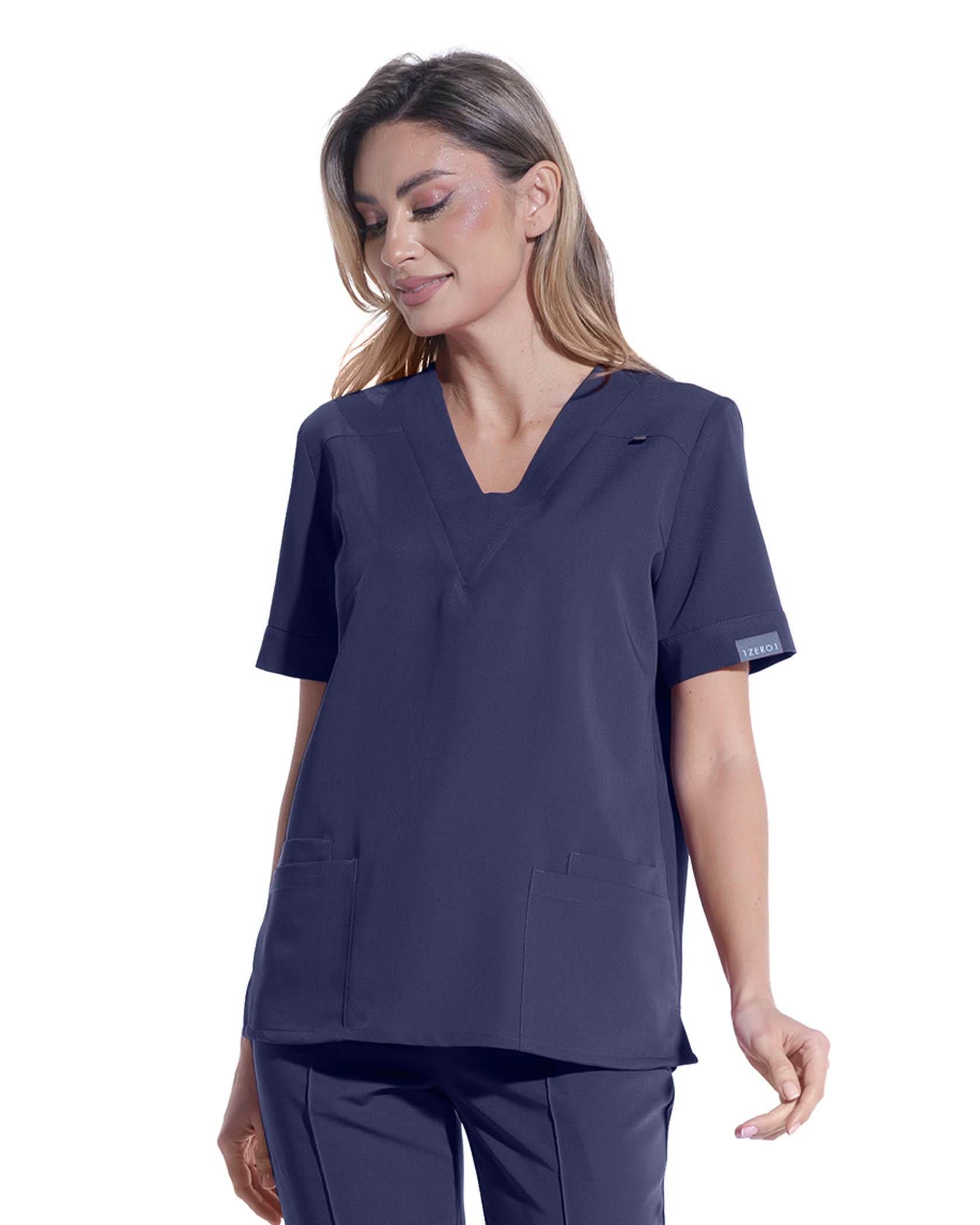 Costum medical CLASIC Navy - Close up details
