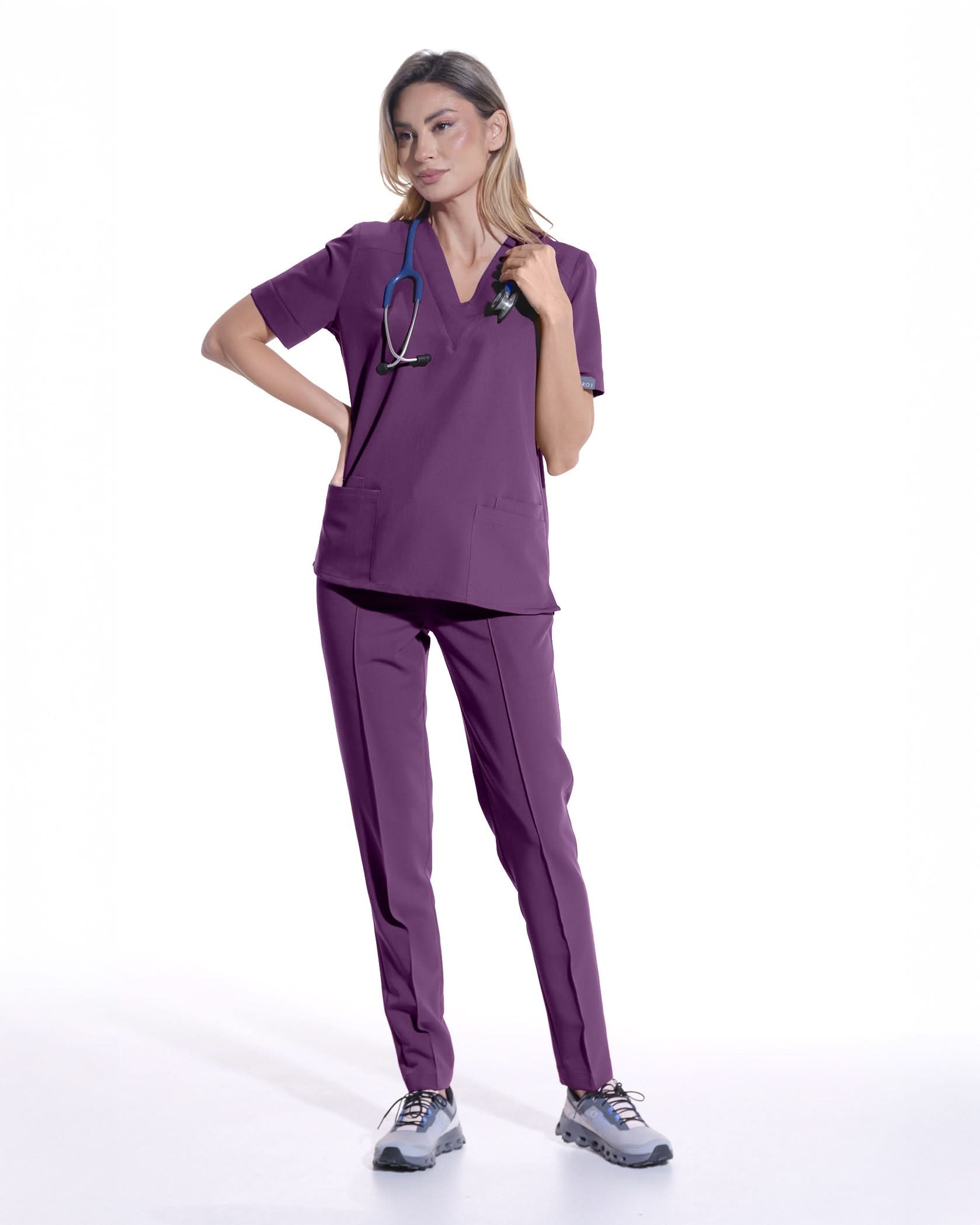Costum medical CLASIC Plum - Image 6
