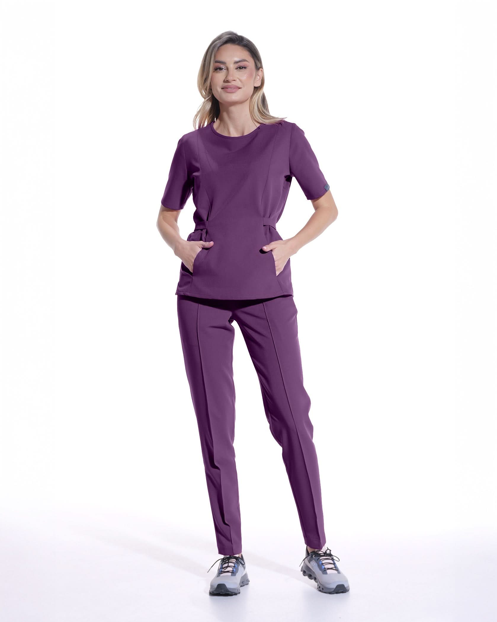 Costum medical CONTOUR Plum - Front view