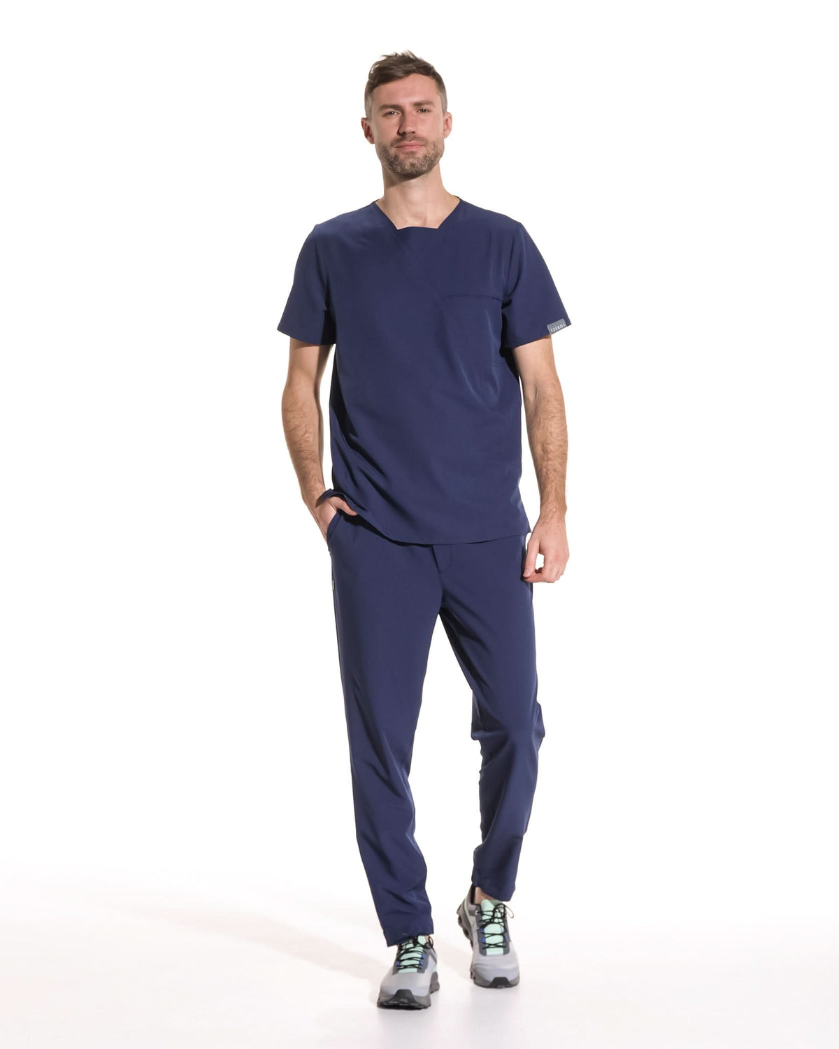 Herren-Arztkittel RIZZ marineblau