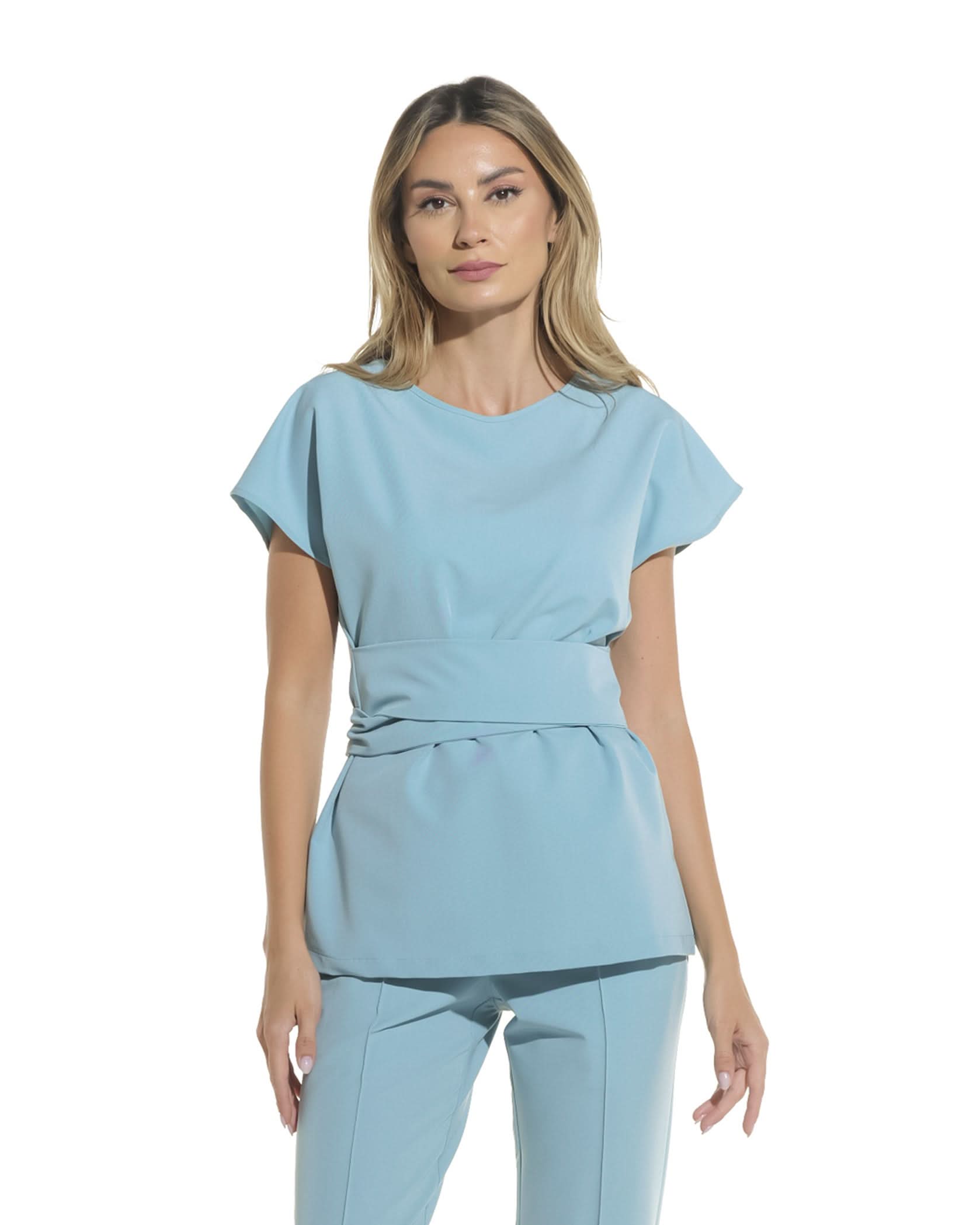 Costum medical STYLE Blue - Detail Nahaufnahme