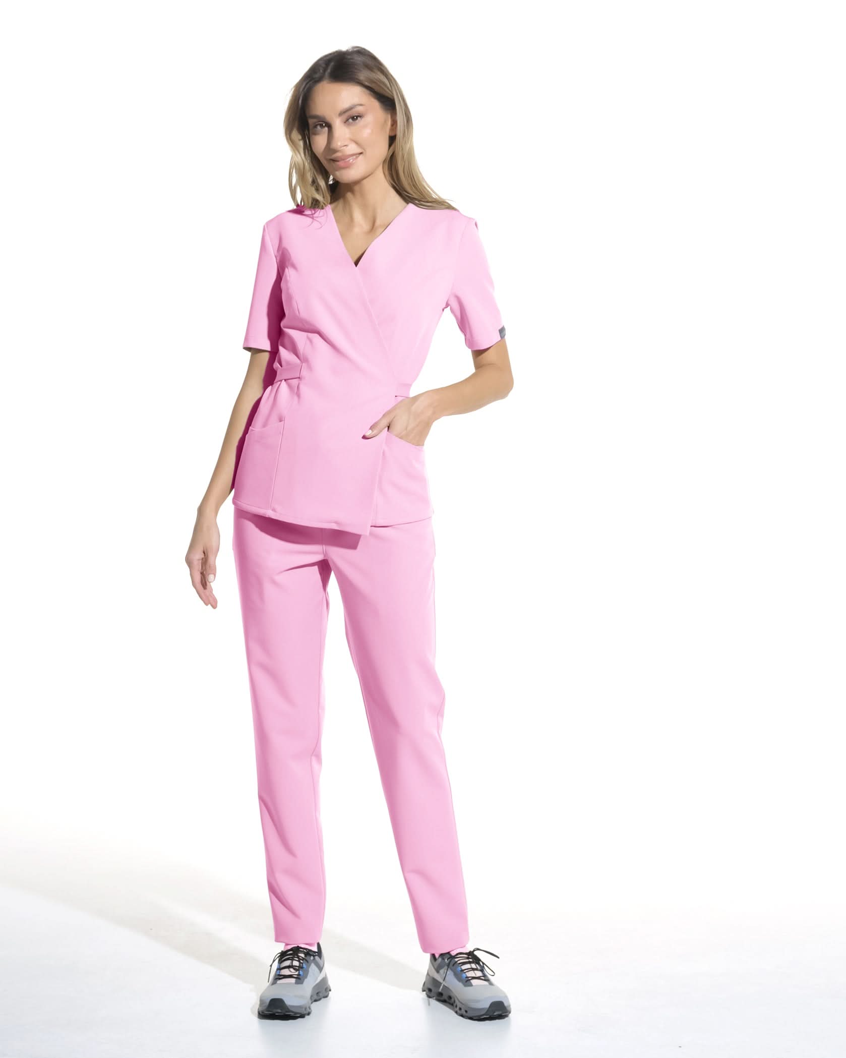 Bluza medicala SIENA roz - 1zero1.ro