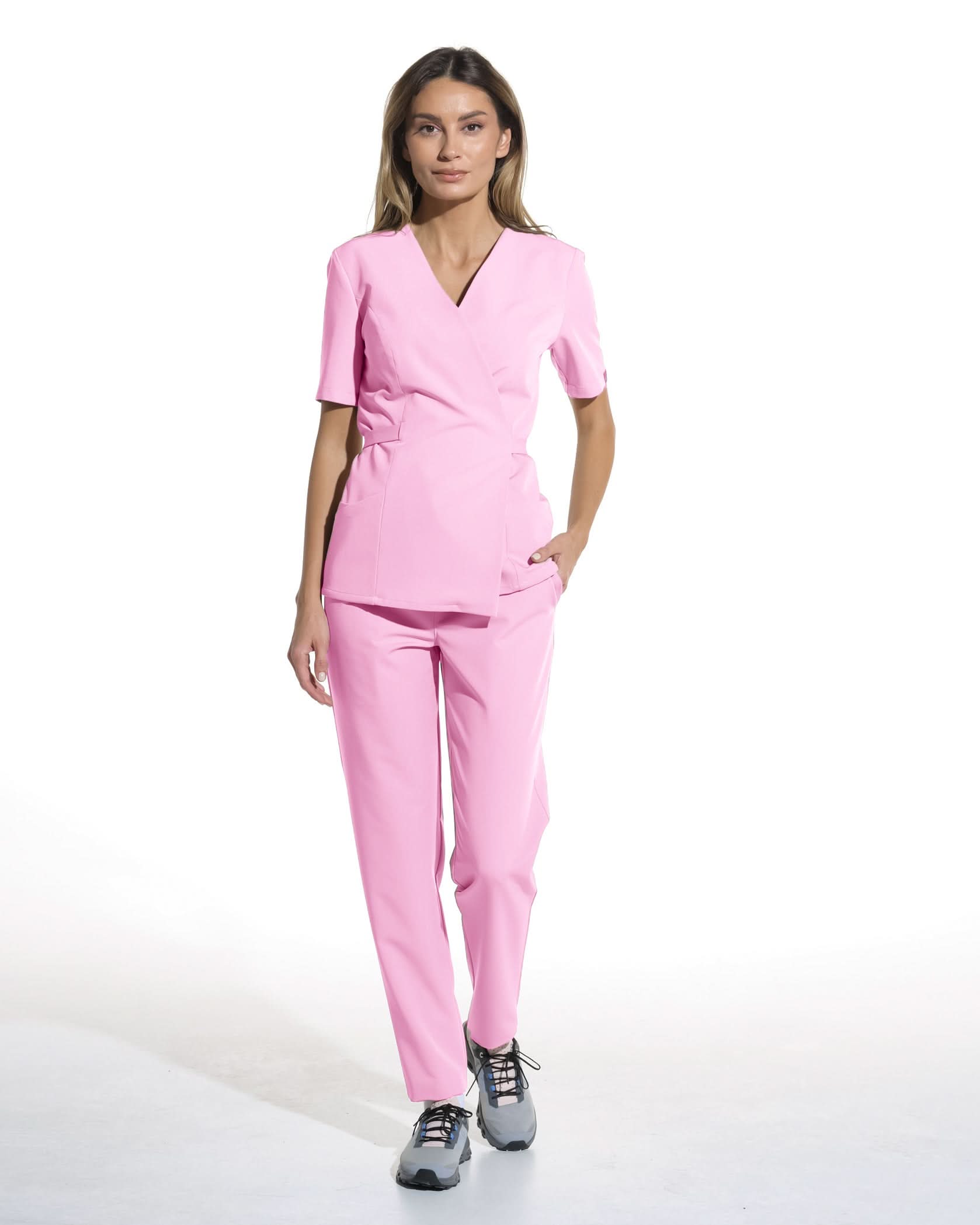 Bluza medicala SIENA roz - 1zero1.ro
