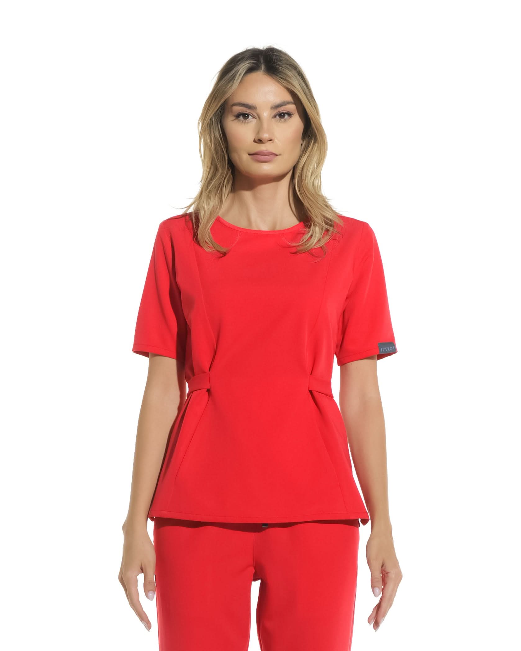Bluza medicala THALYA rosu - 1zero1.ro