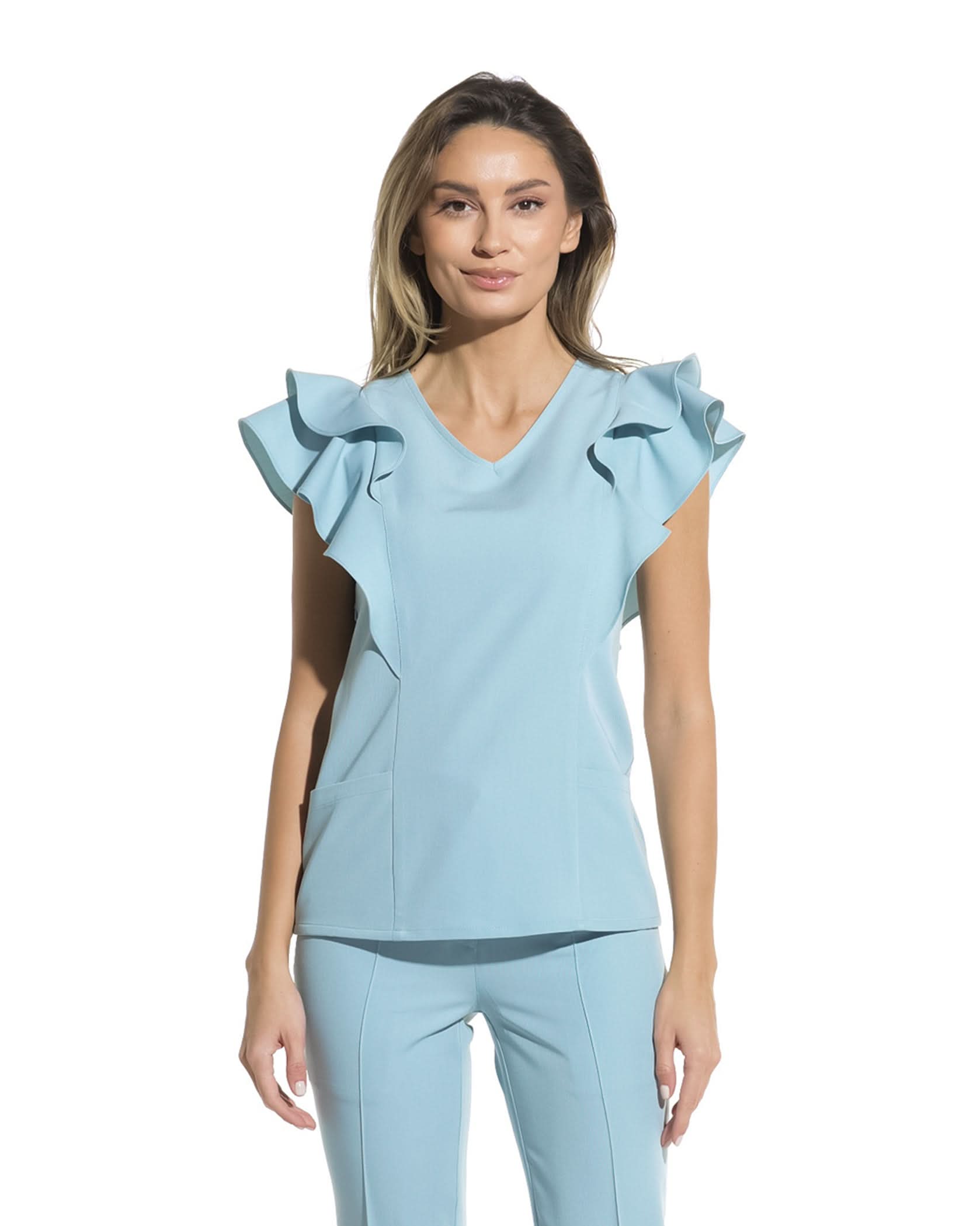 Bluza medicala AVRA blue - 1zero1.ro
