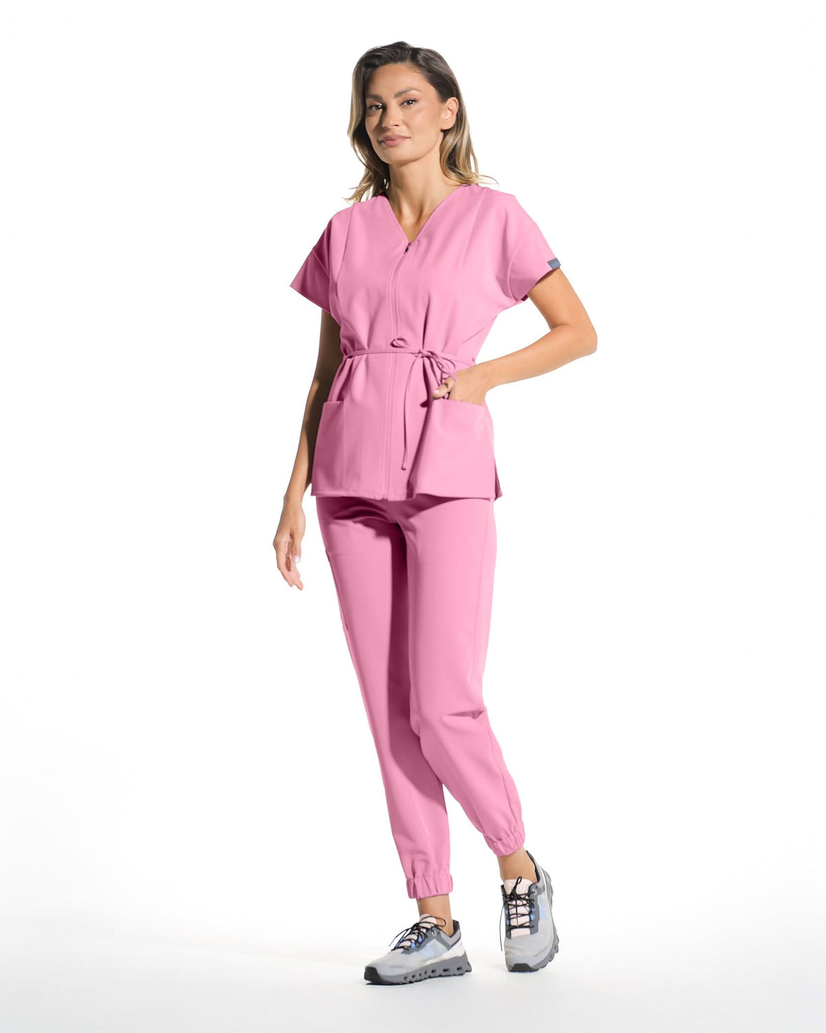 Pantaloni medicali FLEX rose dust