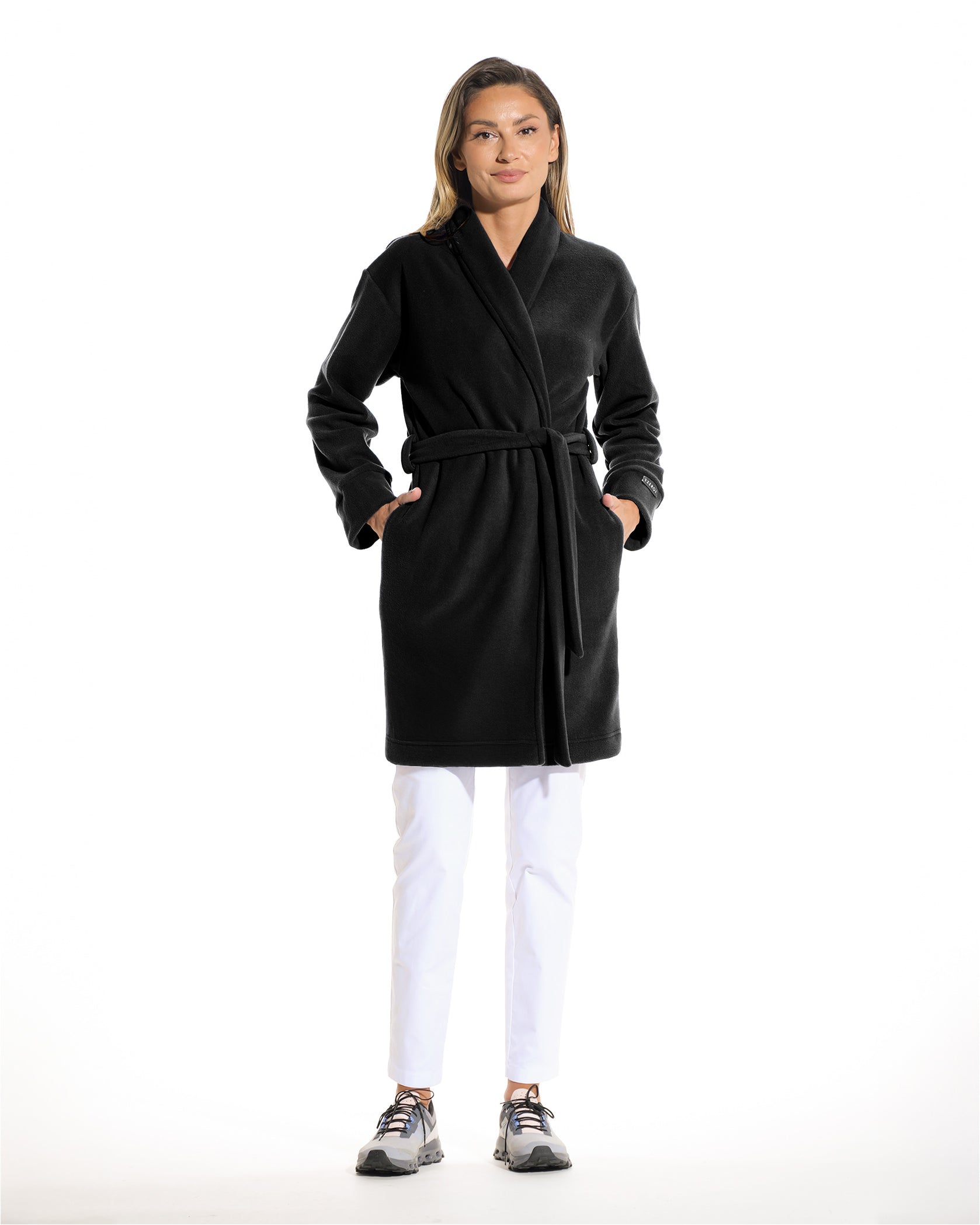 Halat medical dama SOFT negru - Vorderansicht