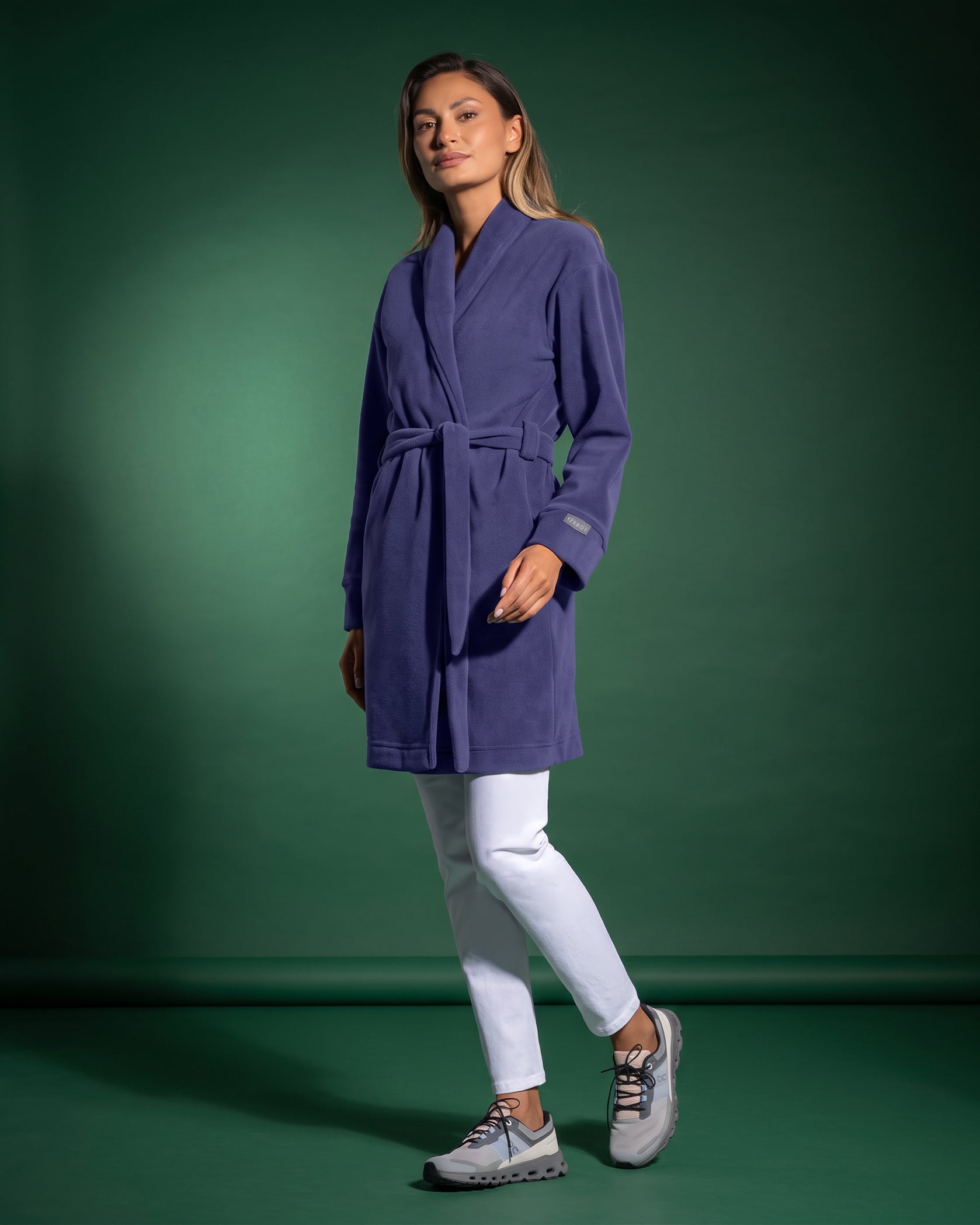 SOFT Indigo Medical Coat - Close up details
