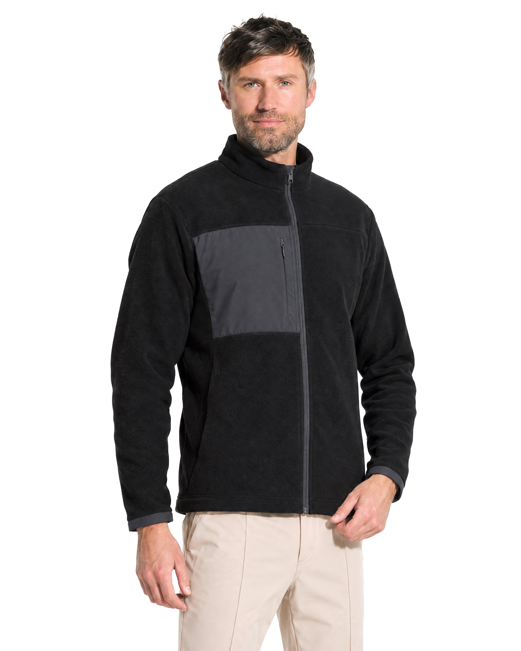Jacheta medicala barbati CLOUD negru - Front view
