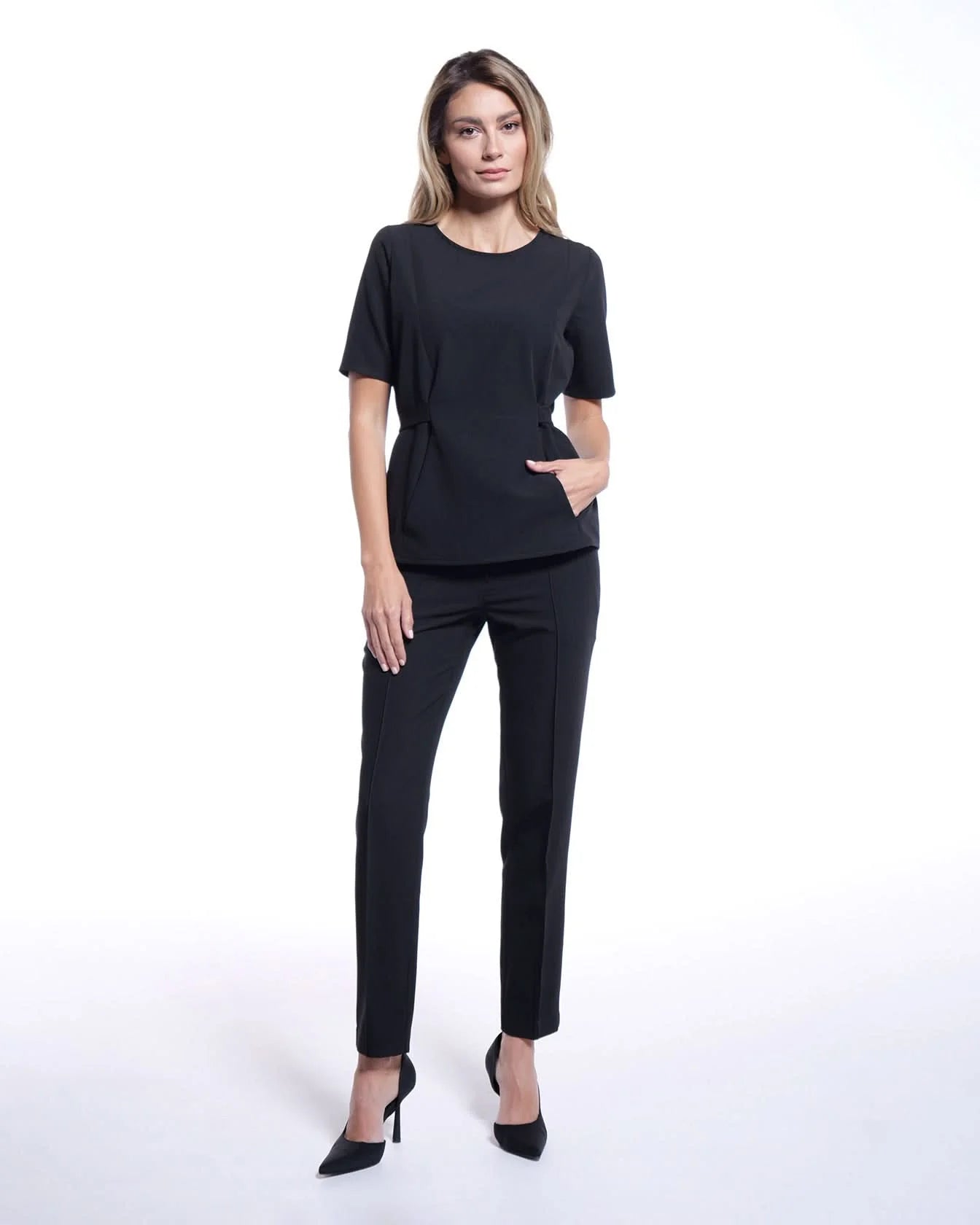 Costum medical CONTOUR Negru - Bild 4