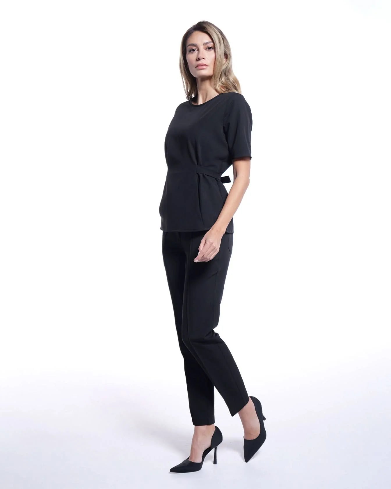 Costum medical CONTOUR Negru - Vorderansicht
