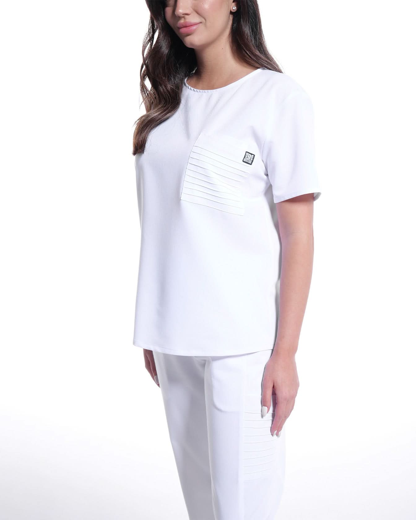 Bluza medicala NEVIA alba - 1zero1.ro