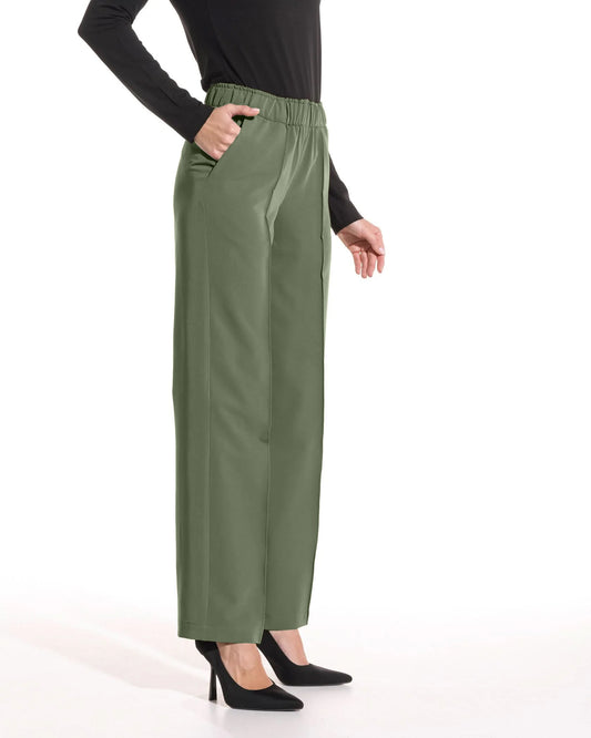 Pantaloni PALAZZO olive