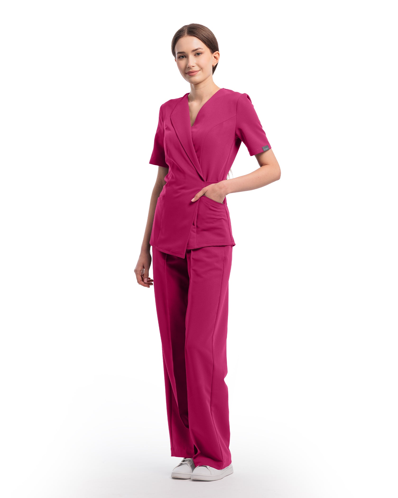 PALAZZO pantaloni medicali magenta - Bild 3