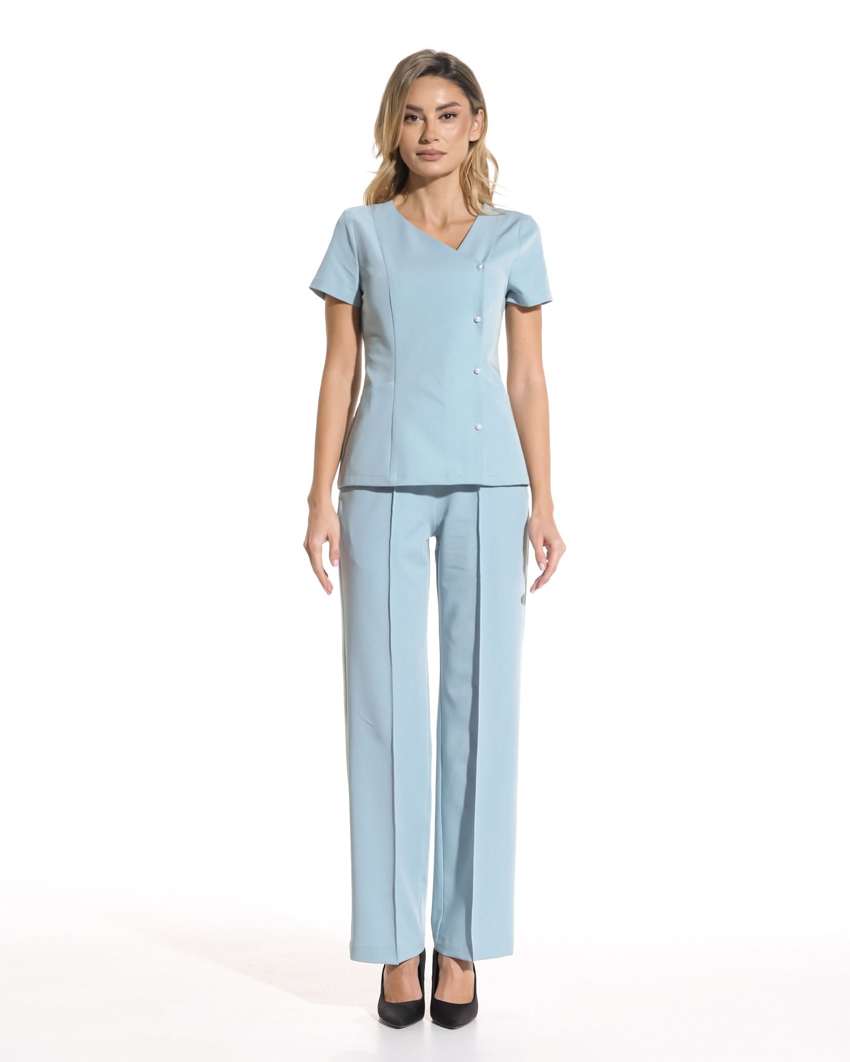 Pantaloni PALAZZO blue - 1zero1.ro