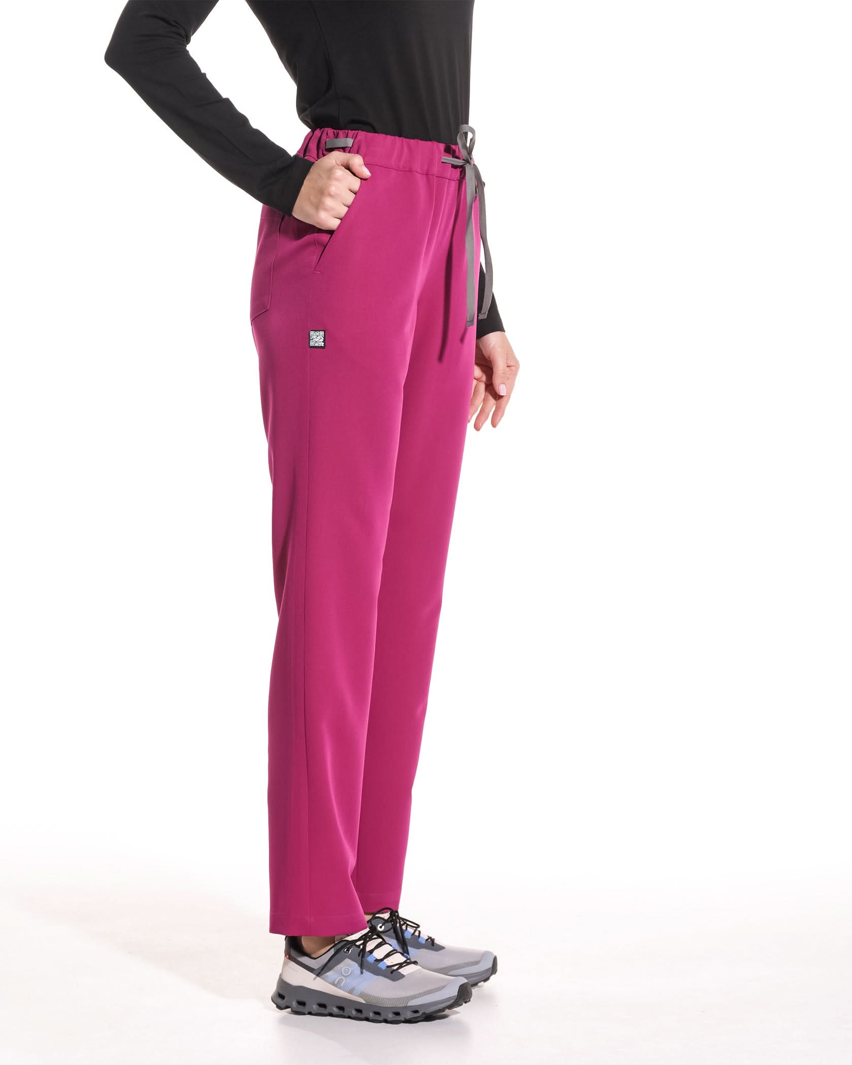Pantaloni medicali drepti LINEA magenta - 1zero1.ro