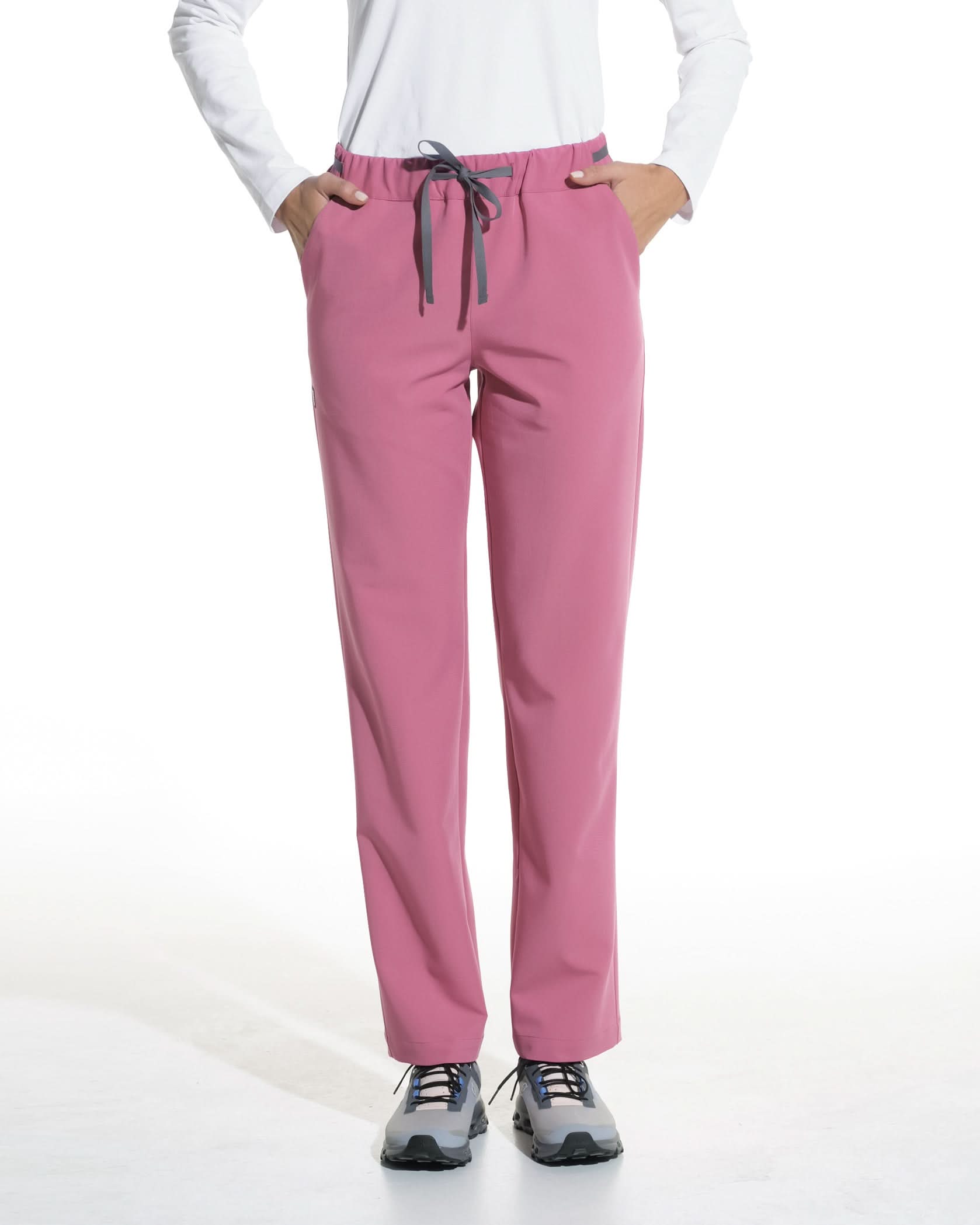 Pantaloni medicali drepti LINEA rose dust - 1zero1.ro