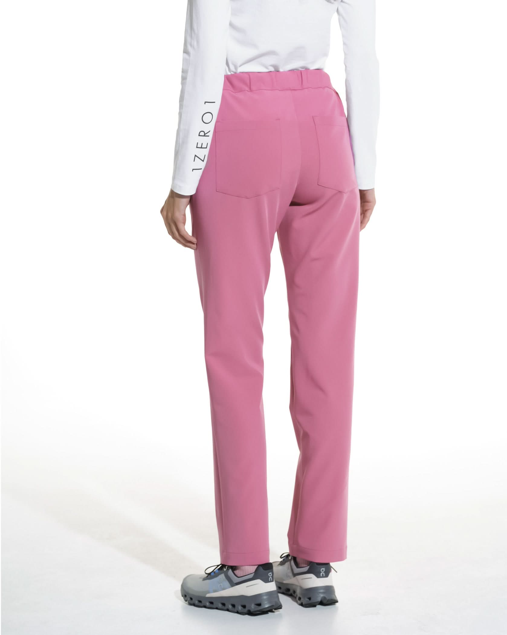 Pantaloni medicali drepti LINEA rose dust - 1zero1.ro