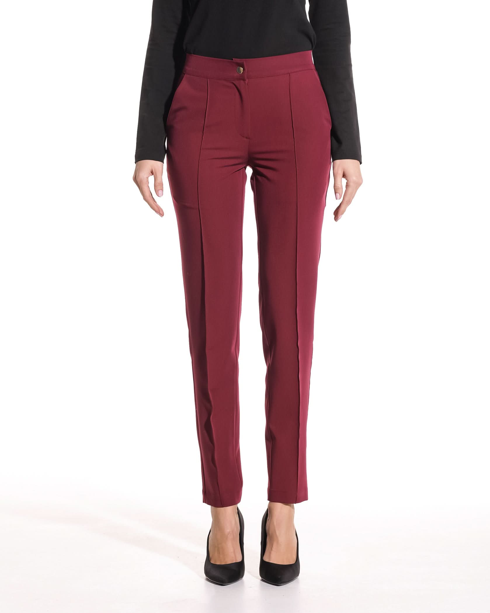 Pantaloni NOVUM bordo - 1zero1.ro