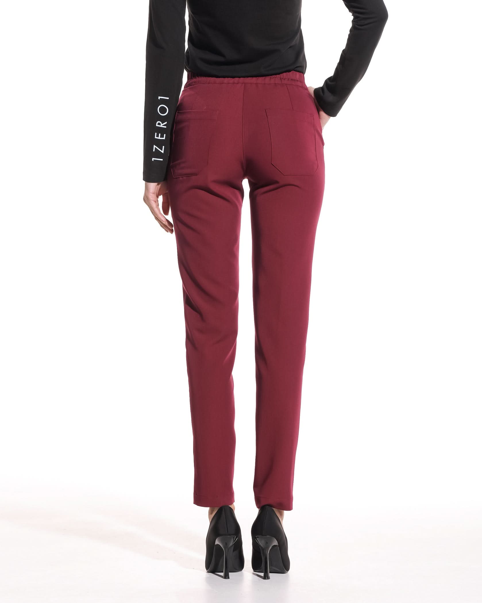 Pantaloni NOVUM bordo - 1zero1.ro