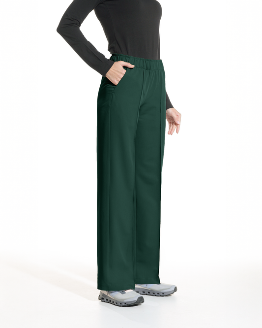 Pantaloni medicali forest vazuti lateral, cu buzunar lateral