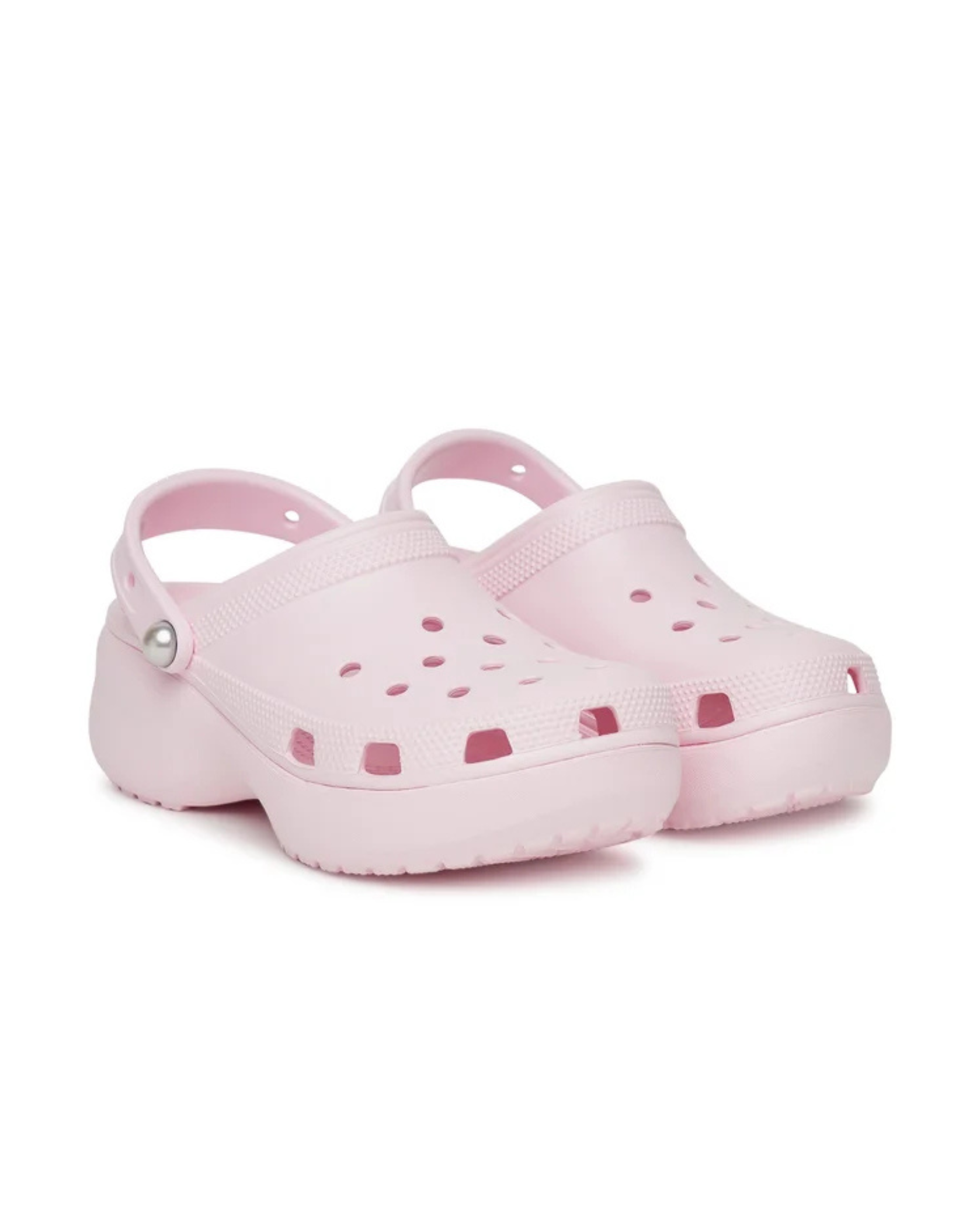 CROCS CLASSIC PLATFORM Pink Milk Clogs - Detail Nahaufnahme