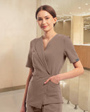 SIENA Cappuccino Scrub Top
